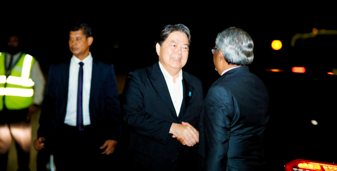 Minister of Foreign Affairs of Japan Hayashi Yoshimasa Departs Maldives after Official Visit