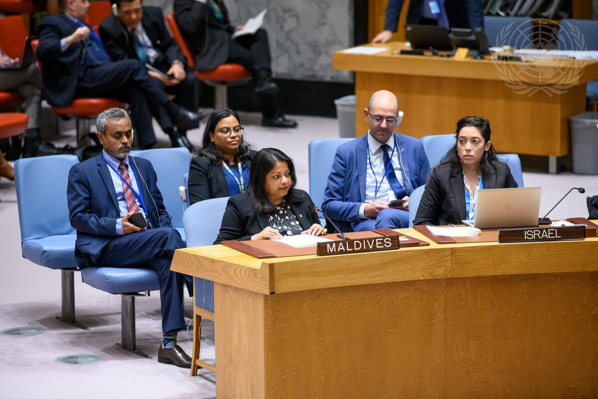 Maldives delivers statement at the UN Security Council Open Debate on the Situation in the Middle East, including the Palestinian Question 