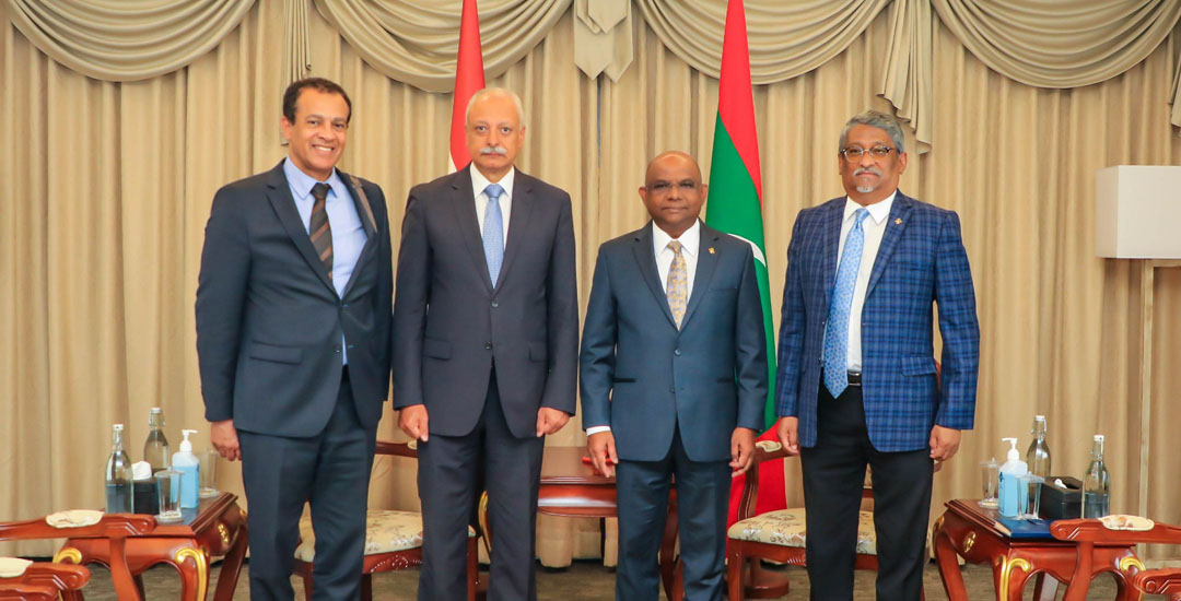 Assistant Minister for Asian Affairs of the Ministry of Foreign Affairs of Egypt, Ambassador Ayman Kamel, pays a courtesy call on Foreign Minister Abdulla Shahid