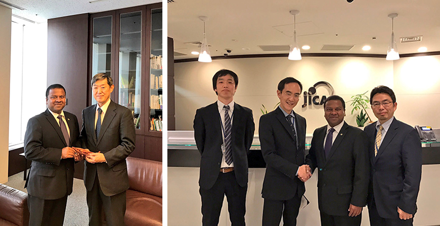 ޖަޕާނަށް ކަނޑައަޅާފައި ހުންނަވާ ސަފީރު، ޖައިކާގެ ރައީސްއާ ބައްދަލުކުރައްވާ، އެމުއައްސަސާއިން ރާއްޖޭގެ ތަރައްޤީއަށް ވެދެމުންދާ އެހީތެރިކަން އިތުރަށް ފުޅާކުރުމާމެދު މަޝްވަރާ ކުރައްވައިފި
